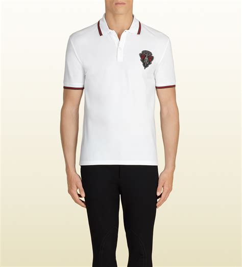 white gucci polo shirt|Gucci shirts for men polo.